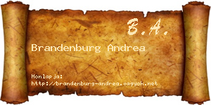 Brandenburg Andrea névjegykártya