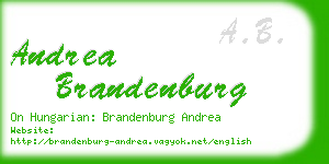 andrea brandenburg business card